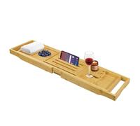 Expandable Bathtub Tray Caddy - Relaxing Spa Bath Table For Bathroom Accessories, Perfect For Housewarming Gifts & Shower Relaxation