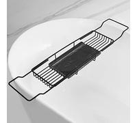 Expandable Bathtub Tray with Wine Glass Holder - & Versatile Caddy for Ultimate Relaxation Spa Experience for Couples & Self-Care Lovers