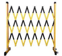 Expandable Bcade Fence - FRP Ilated Teles le Guardrail with 2 Wheels, Portable Traffic Ber for Highway & Airport - Size 200x120cm, Color B