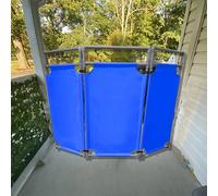 Expandable Blue Retractable Barrier Gate - 100cm Tall Plastic Safety Fence for Driveways Work Zones Bus Stations - Portable Traffic Control Solution
