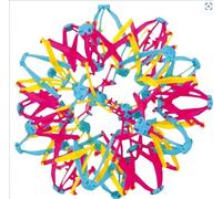 Expandable Building Toy Ball, Colorful Construction Sphere, Pink Yellow Blue, STEM Educational Toy