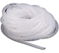 Expandable Cable Sleeve， Spiral wrap Cable Sleeve,1 Piece of Protector Black and White 4-25mm(White,30mm ID 1.5 Meters)