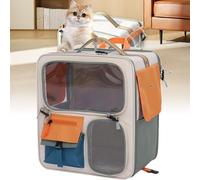 Expandable Cat Backpack Carrier, Airline-Approved Pet Carrier for Large Cats & Small Dogs, Spacious & Ventilated Design, Lightweight Travel Backpack for Camping & Road Trips (No.01)