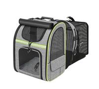 Expandable Cat Backpack Carrier - Cat Travel Backpack,Foldable Breathable Expandable Pet Bag for Car Road Trip Travel Biking Camping Outdoor Exploration