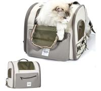 Expandable Cat Backpack Carrier, Pet Carrier Backpack Waterproof with Breathable Mesh for Small Cats and Dogs, Foldable Dog Carrier Backpack up to 12 lbs for Hiking, Outdoor