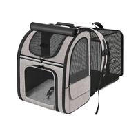 Expandable Cat Backpack Carrier - Portable Puppy Backpack - Foldable Breathable Expandable Pet Bag for Car Road Trip Travel Biking Camping Outdoor Exploration