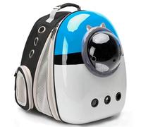 Expandable Cat Carrier Backpack, Backpack for Cats Kitten Small Puppy, Airline Approved Cat Bubble Backpack, Space Capsule Astronaut Carrier… (Blue, Front Extension)