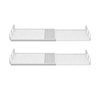 Expandable Closet Shelf, Adjustable Cabinet Storage, Metal Tension Rack 2PC