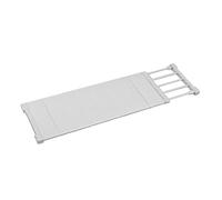 Expandable Closet System Adjustable Storage Rack with Dividers & Tension Rod 24cm Wide Clothing Hanger for Kitchen & Office White Space Saving Solution