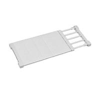 Expandable Closet System with Adjustable Dividers 24cm Wide Hanging Rod White Storage Shelf for Clothes Versatile Room Divider Shelving Unit