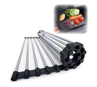 Expandable Collapsible Dish Rack Multi-Functional Stainless Steel Drainer for Kitchen Adjustable 37-52 cm (50x35cm / 19.7x13.8 in)