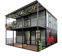 Expandable Container House Tiny Home with 2 bedrooms 1 Bathroom Full Kitchen prefab Tiny Homes for Sale Portable House to Live in for Adults Modular Folding Tiny House