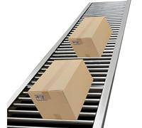 Expandable Conveyor Roller System - Durable Stainless Steel Frame with Skate Wheels for Airport Cargo Handling & Woodworking Planer Stations