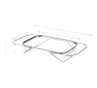 Expandable Dish Drainer Rack Stainless Steel Over Sink Basket for Plates Vegetables Adjustable Kitchen Organizer 32-48cm(B)