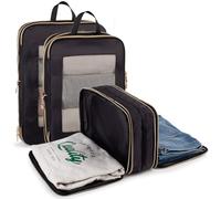 Expandable Double-Sided Compression Packing Cube，3 Set Lightweight Double Deck Organizer Bag Carry on Luggage Backpack Suitcases，Women Travel Accessories for Separate Clean and Dirty Clothes