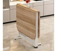 Expandable Drop Leaf Dining Table - Folding Wooden Kitchen Table, Space-Saving Multifunctional Furniture, 3-in-1 Design for Kitchen & Living Room, 100cm