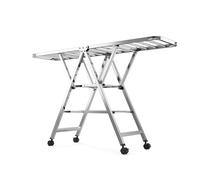 Expandable Drying Rack Space-Saving Clothes Dryer Stainless Steel Indoor/Outdoor Laundry Rack Easy to Assemble Balcony Drying Stand Versatile Clothes Drying Solut