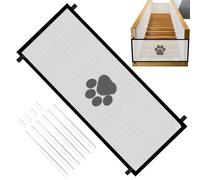 Expandable Fence Gate - Pet Stair Barrier, Extra Wide Dog Gate | Retractable Indoor Safety Barrier, collapsibl Net Fence, Freestanding Pet Barriers for Stairs, Doorways, Halls, Kitchen (S: 110x78cm,