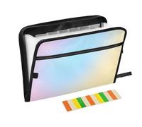 Expandable File Folder A4 Size File Pocket Folder with Pockets for Police Ticket Jobsite Pastel Paradise
