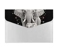 Expandable File Folder with 6-Pocket - 13x9.1 Inches A4 Size Waterproof PP Document Organizer, Cute Elephant Accordion File Organizer for Office Home