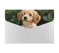 Expandable File Folder with 6-Pocket - 13x9.1 Inches A4 Size Waterproof PP Document Organizer, Dogs Photo Accordion File Organizer for Office Home