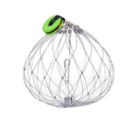 Expandable Fishing Net Stainless Steel Wire Crab Net for Fish | Automatic Open and Close Fishing Net Cage Made of Soft Steel Wire | Saltwater Fishing Accessories for