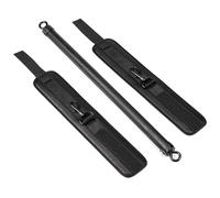 Expandable Fitness Bar For Leg & Hip Training, Adjustable Spreader Bar With Restraints For Ankles & Wrists, Pu And Stainless Steel Construction