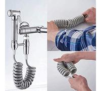 Expandable Flexible Hose 2m 3m Anti-Burst Silver Black Garden Shower | Stretch-and-collapse design extends to full working length under pressure, then retracts compactly for neat, storage.