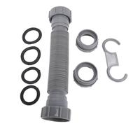 Expandable Flexible P Trap Pipe Kit, Single Kitchen Drainage Pipe with Leakproof Seal Circle, Adjustable 9-20 Inch Length - Easy Installation, Scratch ABS, Ideal for