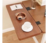 Expandable Foldable Desk Extension for Ergonomic Keyboard Tray No Drill Table Support with Wrist Rest for Computer (Walnut 90 x 25 cm) - Optimize Workspace Comfort