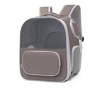 Expandable Foldable Pet Carrier Backpack, Large Space Breathable Travel Bag for Outdoor Adventures(Brown)