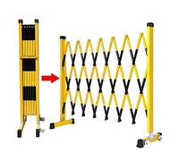 Expandable Folding Barrier, Yellow & Black Crowd Control Fence, 1.2x7m Safety Barrier for Museums, Garages, Hospitals & Traffic Management