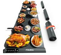 Expandable Food Warming Mat -137x40 cm, Warming Mat for Food with 7 Temp Settings, Switchable℃/℉, 99H Timer, Child Lock, Custom Sizes Food Warmer Chafing Dishes for Buffet Parties