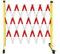 Expandable Garden Fence Easy Assembly Industrial Metal Barricade with Wheels Flexible Mobile Gate for Traffic Control in Maintenance & Construction 600cm/19.6ft