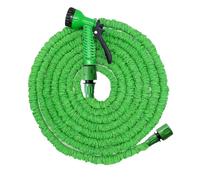 Expandable Garden Hose, 100FT Expandable Garden Hose Pipe, Flexible Expanding Magic Lightweight Watering Hoses Anti-Leakage with 3/4", 1/2" Fittings, with 7 Function Spray Nozzle, 30m(Green)