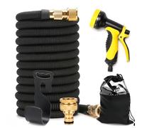 Expandable Garden Hose, 100FT Flexible Magic Hosepipe for Gardening, Patio, Car Washing and Pet Bathing