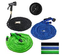 Expandable Garden Hose 150ft Blue Garden Hose Pipe Super Strong and Durable Magic Hosepipe 3 Times Expandable Hose 7 Spray Mode Spray Gun Easy to Carry for Gardens Patios Cars (1 Year Warranty)
