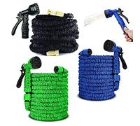 Expandable Garden Hose 150FT Flexible Garden Hose Pipes 7 Function Spray Gun Universal Connector Strength Durable 3 Layer Latex Leak-Proof for Gardens Patios Terraces Windows Yard Washing