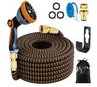 Expandable Garden Hose 150ft,Hosepipes for Garden,Flexible Hose Pipe with 10 Function Nozzles,Leak-Proof Metal Interface,Kink Free,Wear-Resistant,Hosepipe for Car Wash,Yard,Lawn