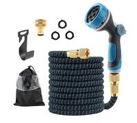 Expandable Garden Hose,50FT Flexible Water Hose w/ 10-Pattern Spray Nozzle