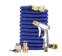 Expandable Garden Hose 75-300FT - Lightweight and Durable Water Hose with Solid Brass Fittings for Superior Watering and Washing Performance