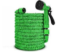 Expandable Garden Hose Leightweight Retractable Kink Free Flexible Magic Hose with 3/4" and 1/2" Fitting Expanding Hose Pipe with 7 Function Spray Nozzle Latex Core Anti-Leakage (Green, 200FT)