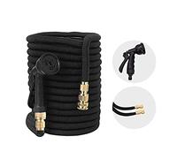 Expandable Garden Hose Pipe 100FT/200FT 3X Automatically Expand - 8 Setting Spray Gun with Brass Coated Fitting Easy to Use (200FT)