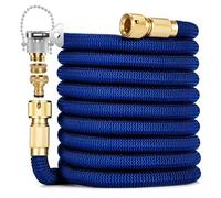 Expandable Garden Hose Pipe 100FT 3 Times Flexible Expanding Magic Watering Hose with 3/4" 1/2" and Universal Connector Fitting Connectors for Pet & Car Washing, Cleaning, Watering Lawn and Garden