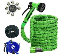Expandable Garden Hose Pipe 100FT Expanding Hosepipe with 7Function Spray Gun Flexible Magic Water Hose Brass Fittings Anti-Leakage HosePipes Washing Gardening Hose for Pets in The Garden Outdoor Lawn