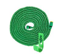 Expandable Garden Hose Pipe 15m/50ft - Expanding Flexible Anti Tangle Portable Lightweight Hosepipe - Includes 7 Function Nozzle Spray Gun Adapters Hanging Hook Holder - Outdoor Patio Lawn Reel