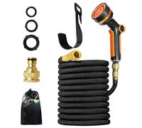 Expandable Garden Hose Pipe 22m/75ft, Flexible Expanding Magic Hose No-Kink with 3/4", 1/2" Fittings, 10-Function Hose Pipe Spray Gun for Gardening and Car Washing，Perfect for Fathers Day