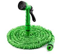 Expandable Garden Hose Pipe 3 Times Expanding Flexible Magic Hose Water Hose with 7 Function Spray Gun, No-Leaking&Anti-Kink, for Home/Garden/Patio/Car Cleaning, 150FT, Green