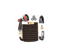 Expandable Garden Hose Pipe, Upgraded 3-Layer Latex No-Kink Flexible Water Hose, 3/4"&1/2" Solid Brass Connectors, 10 Function Metal Spray 100ft