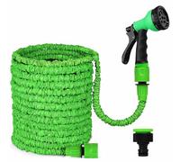 Expandable Garden Hose Pipe with 8 Function Spray Gun Flexible Water Hose with Durable Fittings Lightweight Kink Resistant Hose for Watering Cleaning 50FT 100FT 150FT Options (Green, 150M)